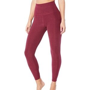 Lululemon Full-Length Leggings High-Rise Waistband Four-Way Stretch Burgundy W 6